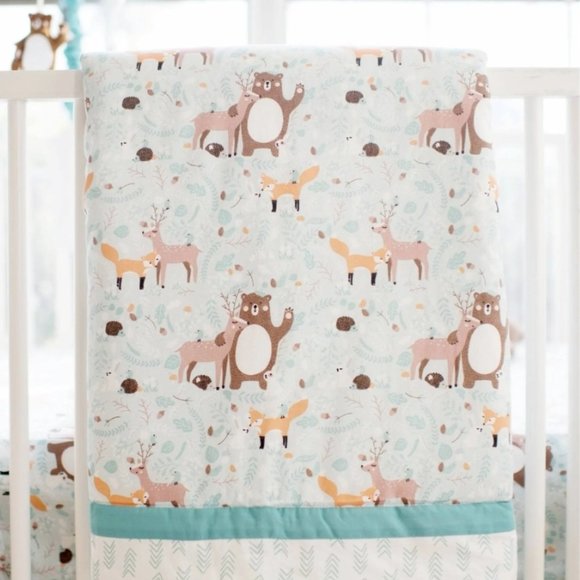 My Baby Sam Forest Friends Baby Bedding Set - Picture 1 of 4